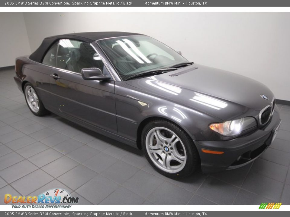 2005 BMW 3 Series 330i Convertible Sparkling Graphite Metallic / Black Photo #10