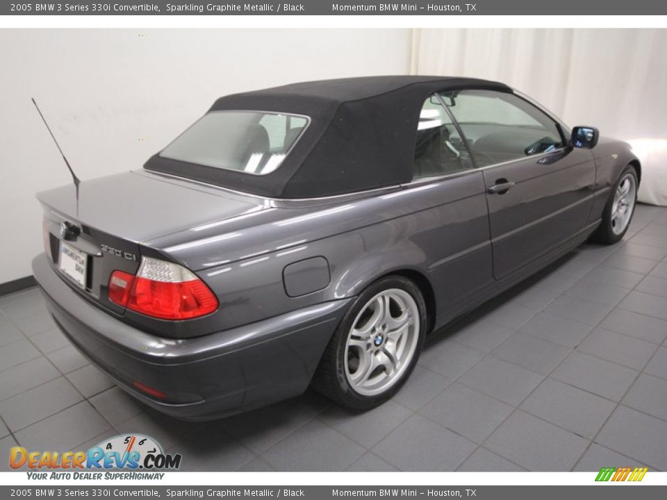 2005 BMW 3 Series 330i Convertible Sparkling Graphite Metallic / Black Photo #12