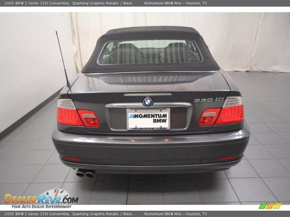2005 BMW 3 Series 330i Convertible Sparkling Graphite Metallic / Black Photo #13