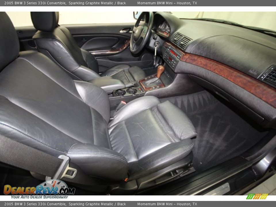 2005 BMW 3 Series 330i Convertible Sparkling Graphite Metallic / Black Photo #28
