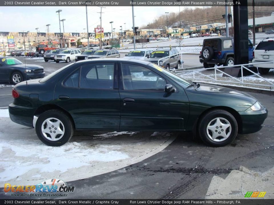 2003 Chevrolet Cavalier Sedan Dark Green Metallic / Graphite Gray Photo #5