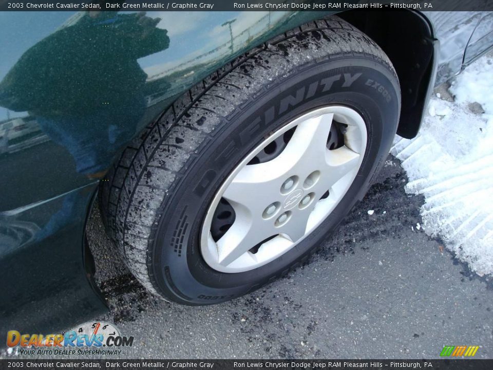 2003 Chevrolet Cavalier Sedan Dark Green Metallic / Graphite Gray Photo #8