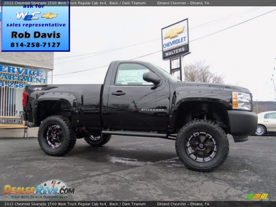 2013 Chevrolet Silverado 1500 Work Truck Regular Cab 4x4 Black / Dark Titanium Photo #1