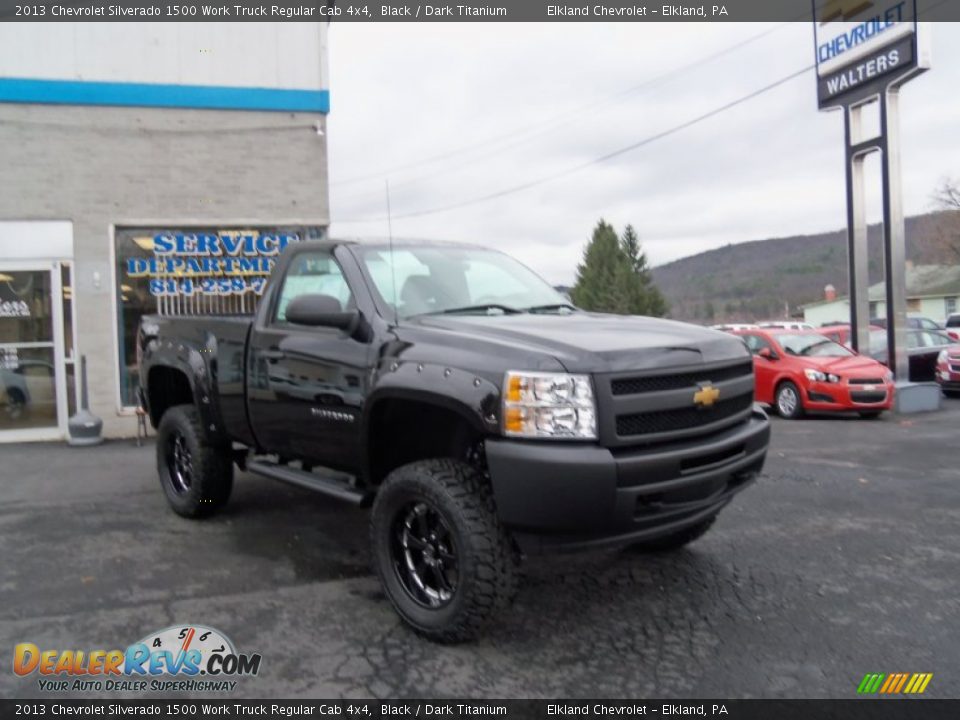 2013 Chevrolet Silverado 1500 Work Truck Regular Cab 4x4 Black / Dark Titanium Photo #7