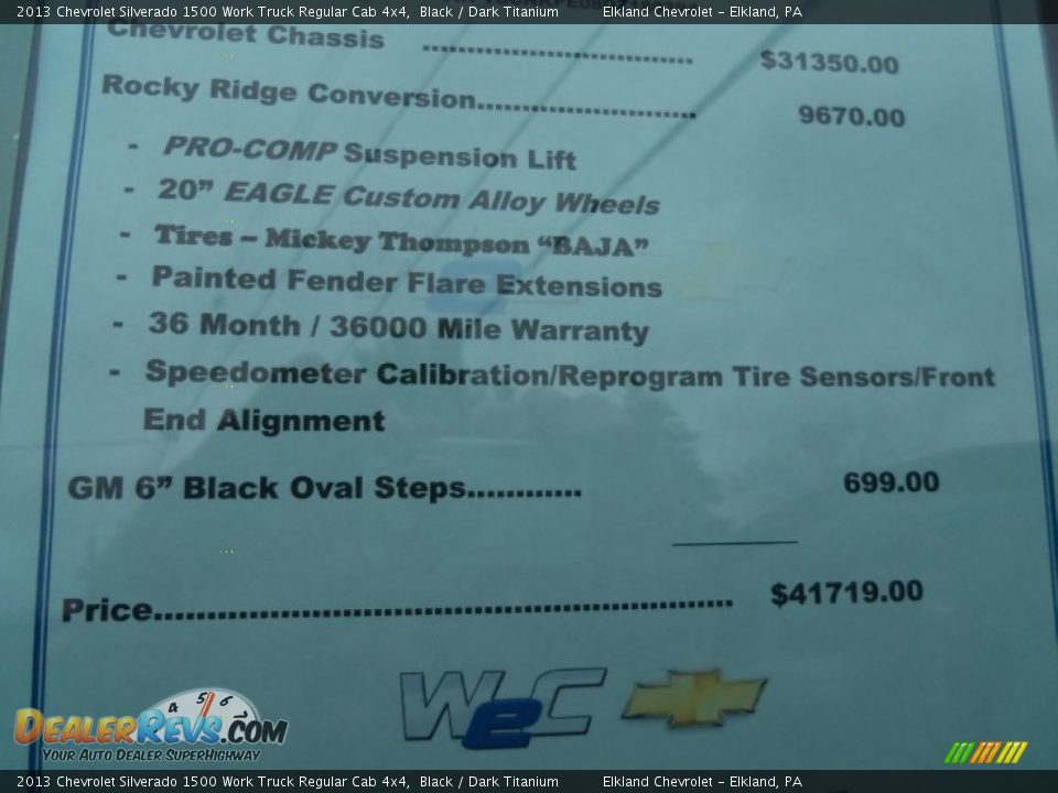 2013 Chevrolet Silverado 1500 Work Truck Regular Cab 4x4 Black / Dark Titanium Photo #33