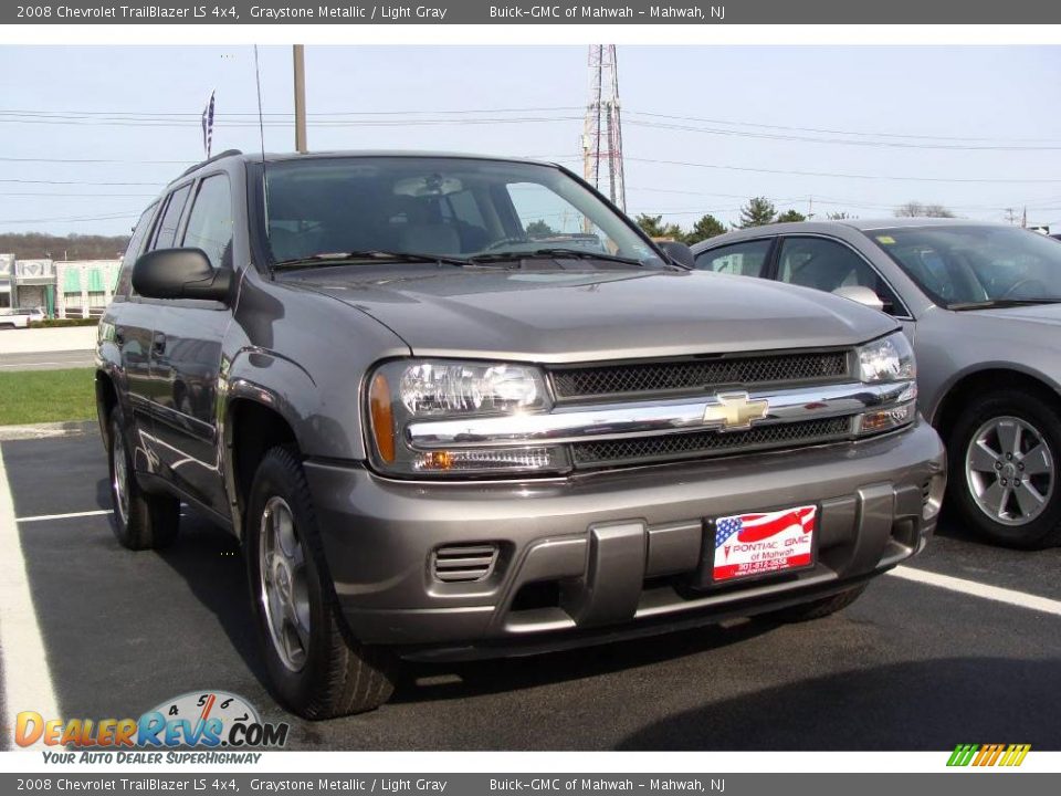 2008 Chevrolet TrailBlazer LS 4x4 Graystone Metallic / Light Gray Photo #3