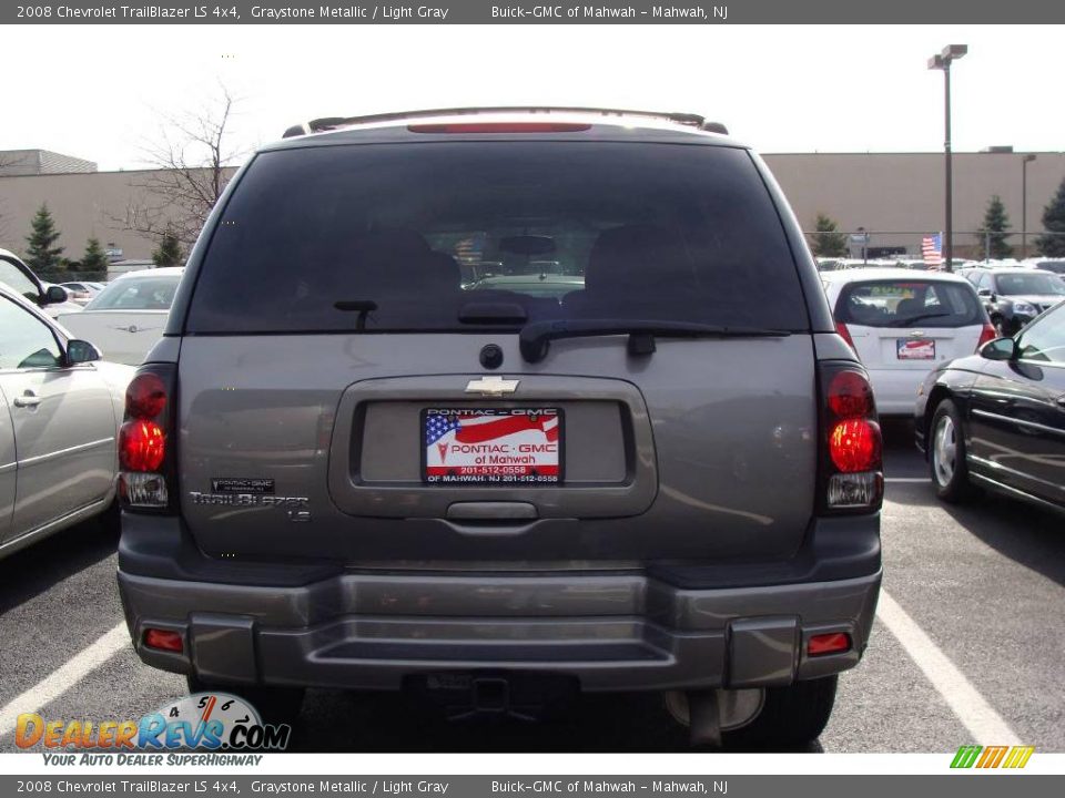 2008 Chevrolet TrailBlazer LS 4x4 Graystone Metallic / Light Gray Photo #6