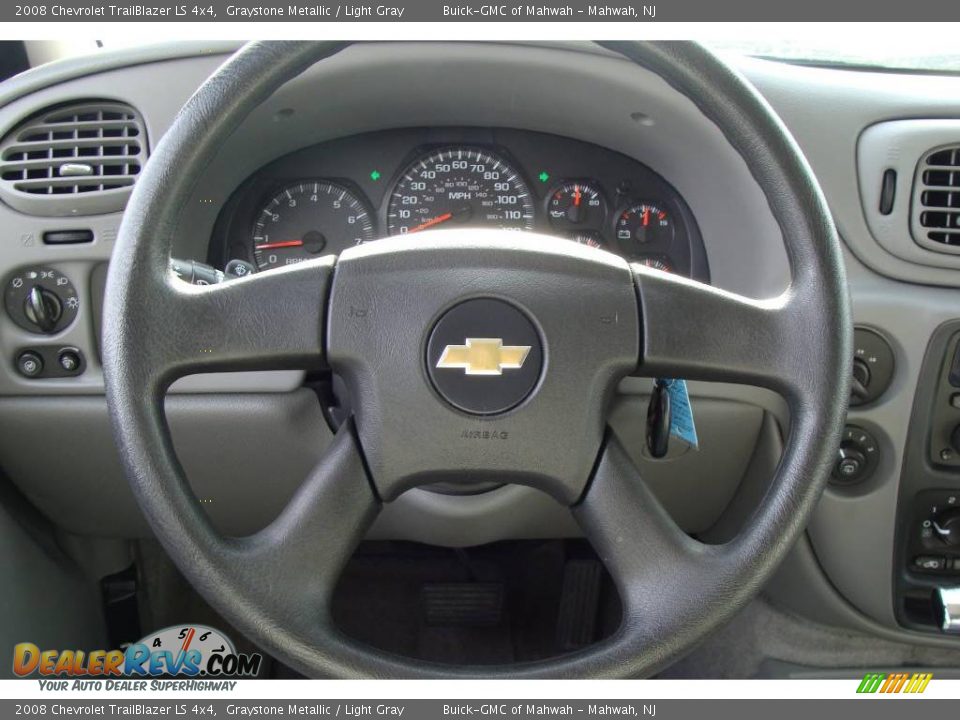 2008 Chevrolet TrailBlazer LS 4x4 Graystone Metallic / Light Gray Photo #18