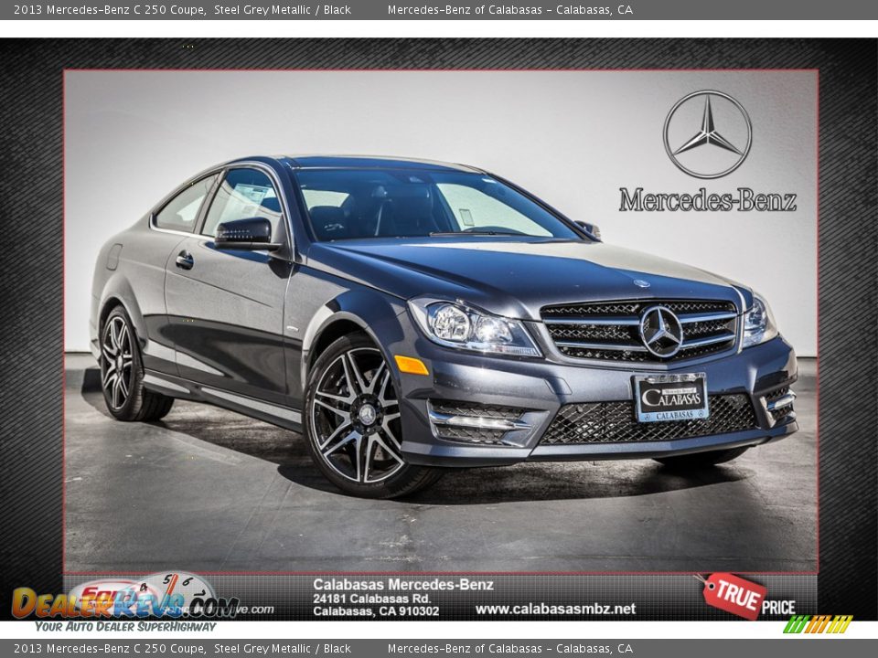 2013 Mercedes-Benz C 250 Coupe Steel Grey Metallic / Black Photo #1