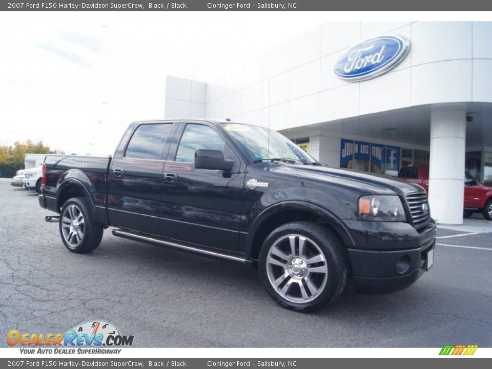 2007 Ford F150 Harley-Davidson SuperCrew Black / Black Photo #1