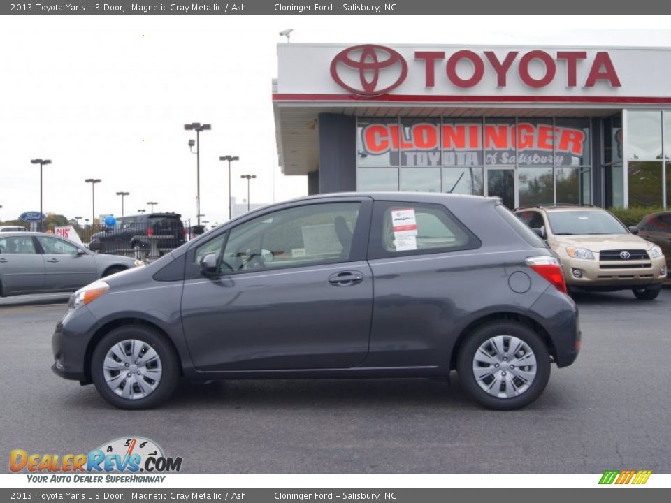 2013 Toyota Yaris L 3 Door Magnetic Gray Metallic / Ash Photo #2