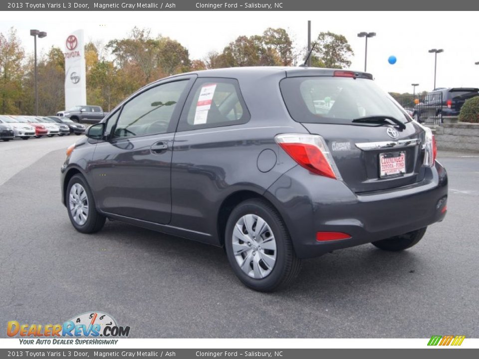 2013 Toyota Yaris L 3 Door Magnetic Gray Metallic / Ash Photo #3