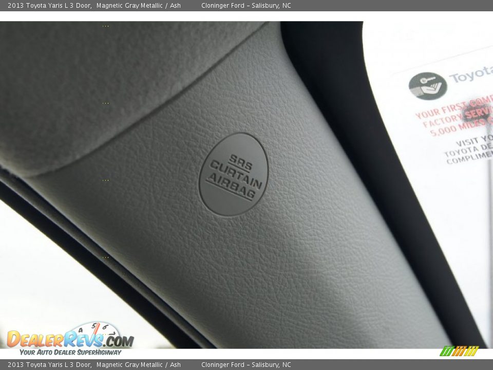 2013 Toyota Yaris L 3 Door Magnetic Gray Metallic / Ash Photo #27
