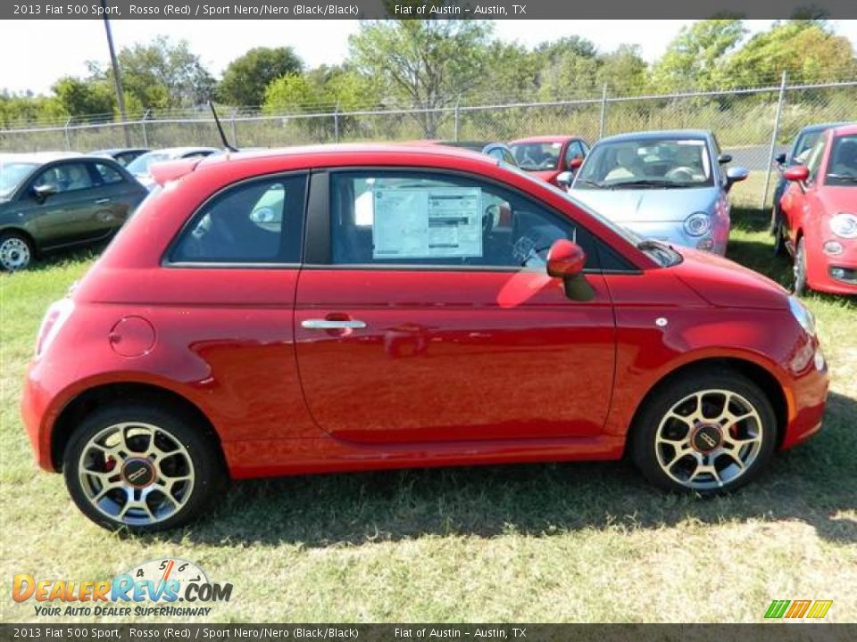 2013 Fiat 500 Sport Rosso (Red) / Sport Nero/Nero (Black/Black) Photo #4