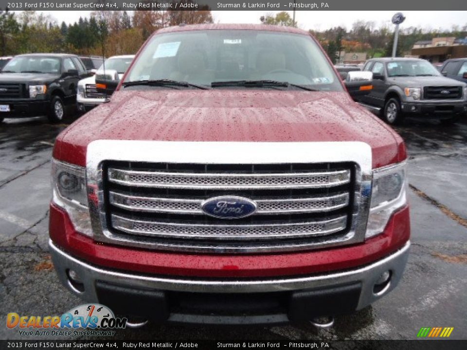 2013 Ford F150 Lariat SuperCrew 4x4 Ruby Red Metallic / Adobe Photo #6