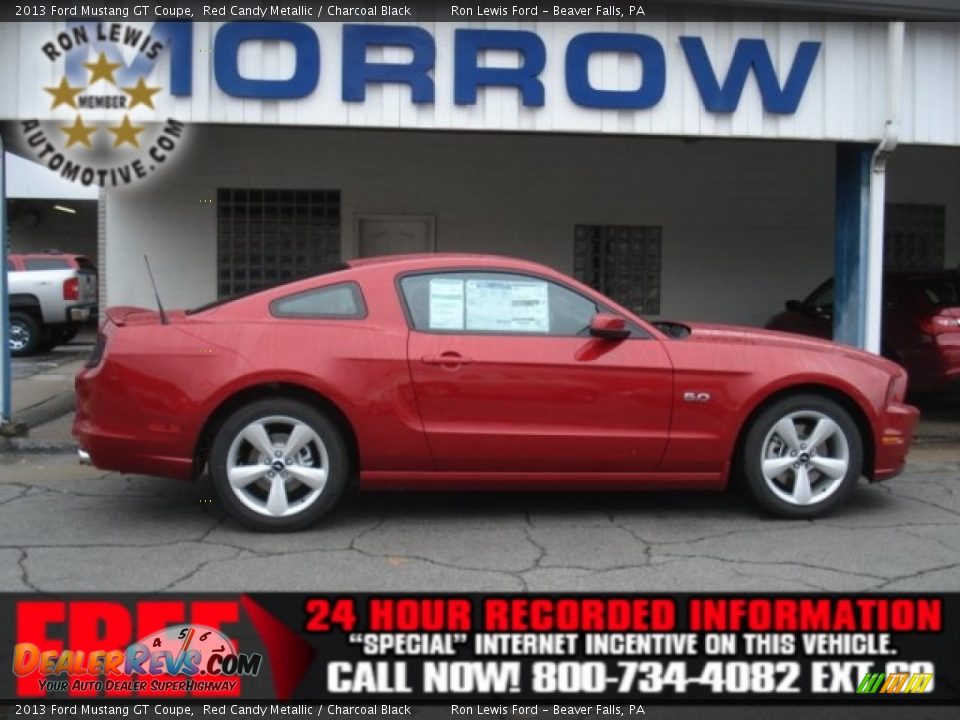 2013 Ford Mustang GT Coupe Red Candy Metallic / Charcoal Black Photo #1
