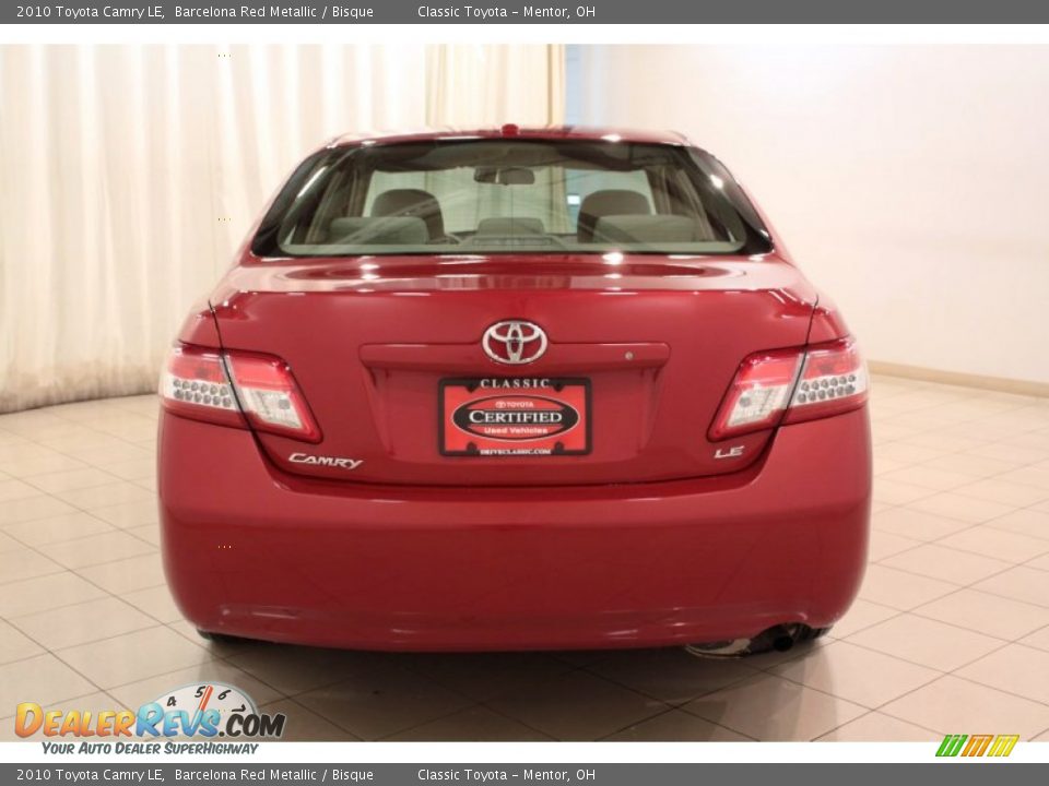 2010 Toyota Camry LE Barcelona Red Metallic / Bisque Photo #15