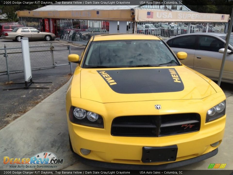 2006 Dodge Charger R/T Daytona Top Banana Yellow / Dark Slate Gray/Light Graystone Photo #1