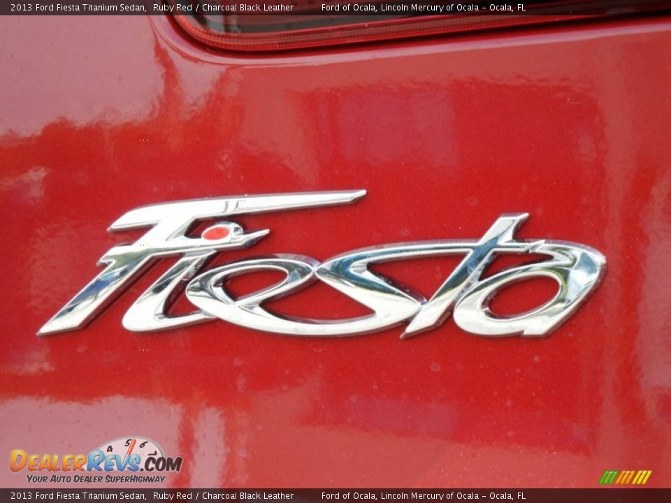 2013 Ford Fiesta Titanium Sedan Ruby Red / Charcoal Black Leather Photo #4