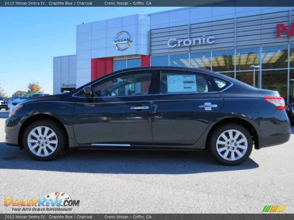 2013 Nissan Sentra Sv Graphite Blue Charcoal Photo 2