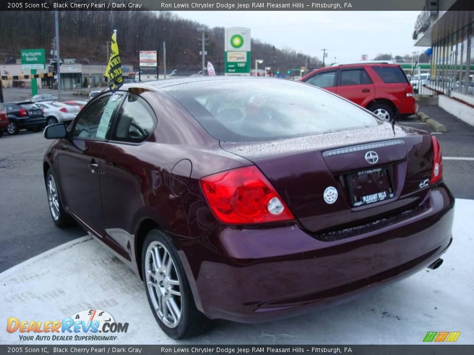 2005 Scion tC Black Cherry Pearl / Dark Gray Photo #2