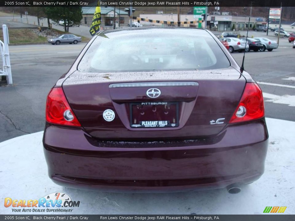 2005 Scion tC Black Cherry Pearl / Dark Gray Photo #3