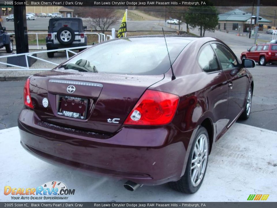 2005 Scion tC Black Cherry Pearl / Dark Gray Photo #4