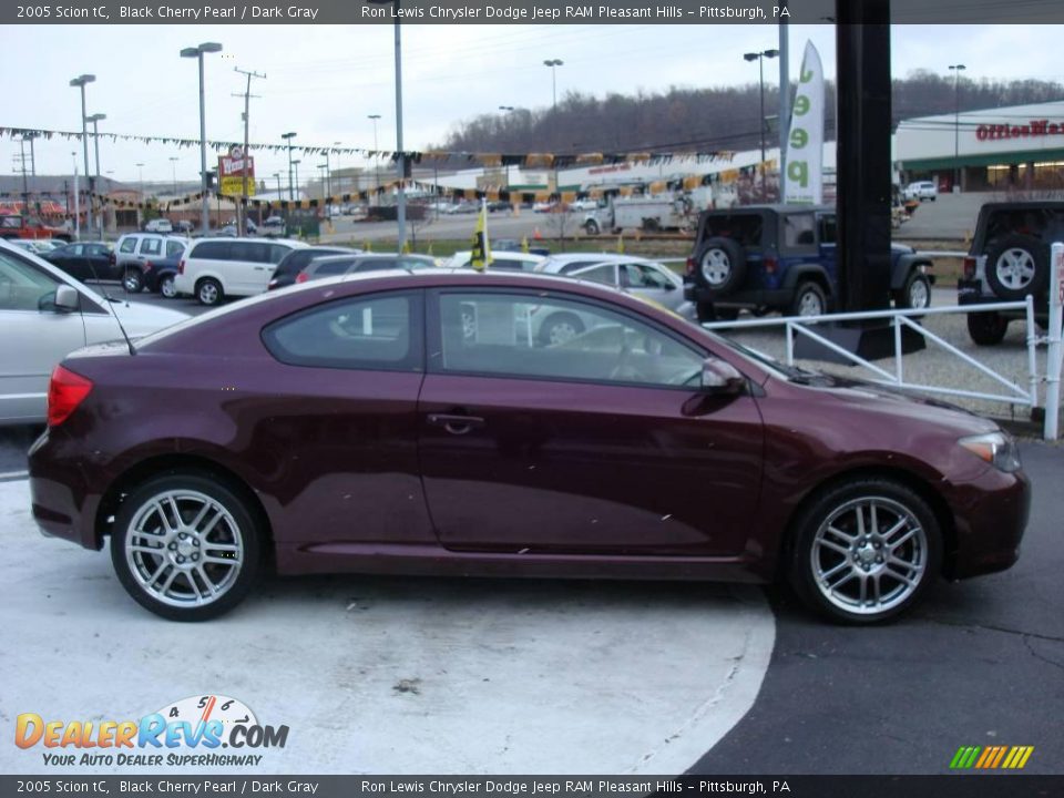 2005 Scion tC Black Cherry Pearl / Dark Gray Photo #5