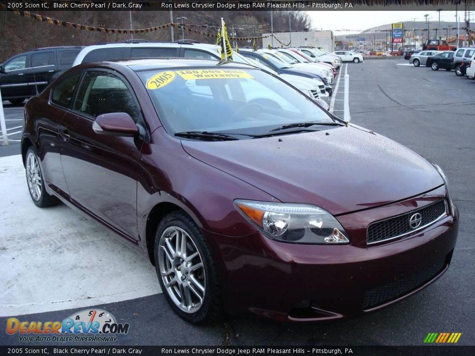 2005 Scion tC Black Cherry Pearl / Dark Gray Photo #6
