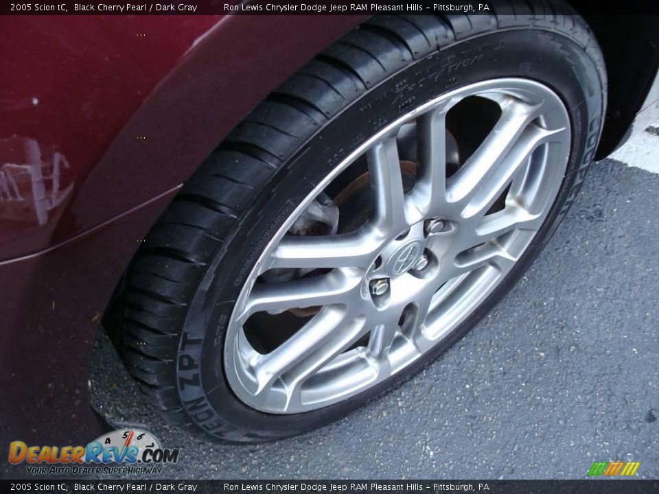 2005 Scion tC Black Cherry Pearl / Dark Gray Photo #9