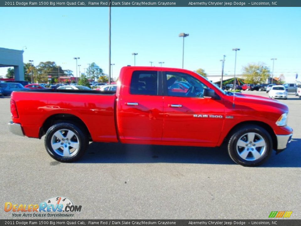 2011 Dodge Ram 1500 Big Horn Quad Cab Flame Red / Dark Slate Gray/Medium Graystone Photo #6