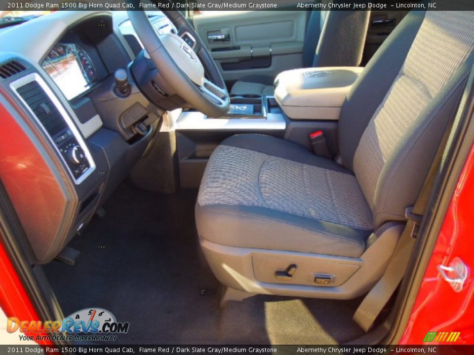 2011 Dodge Ram 1500 Big Horn Quad Cab Flame Red / Dark Slate Gray/Medium Graystone Photo #8
