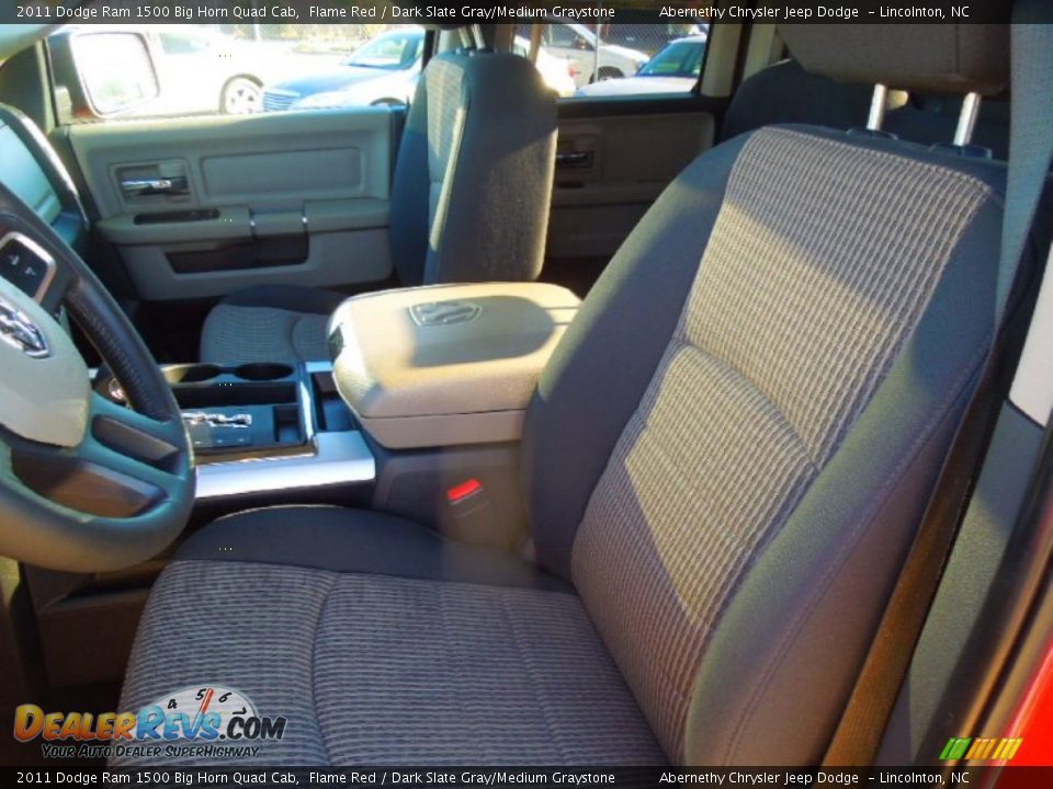 2011 Dodge Ram 1500 Big Horn Quad Cab Flame Red / Dark Slate Gray/Medium Graystone Photo #9