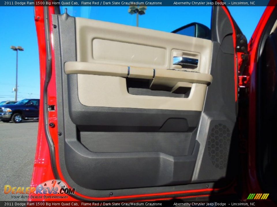 2011 Dodge Ram 1500 Big Horn Quad Cab Flame Red / Dark Slate Gray/Medium Graystone Photo #10