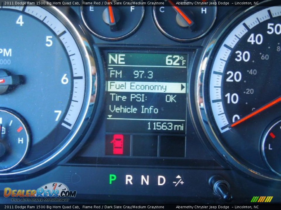 2011 Dodge Ram 1500 Big Horn Quad Cab Flame Red / Dark Slate Gray/Medium Graystone Photo #16