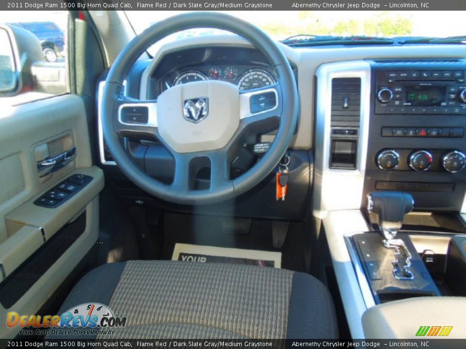2011 Dodge Ram 1500 Big Horn Quad Cab Flame Red / Dark Slate Gray/Medium Graystone Photo #18