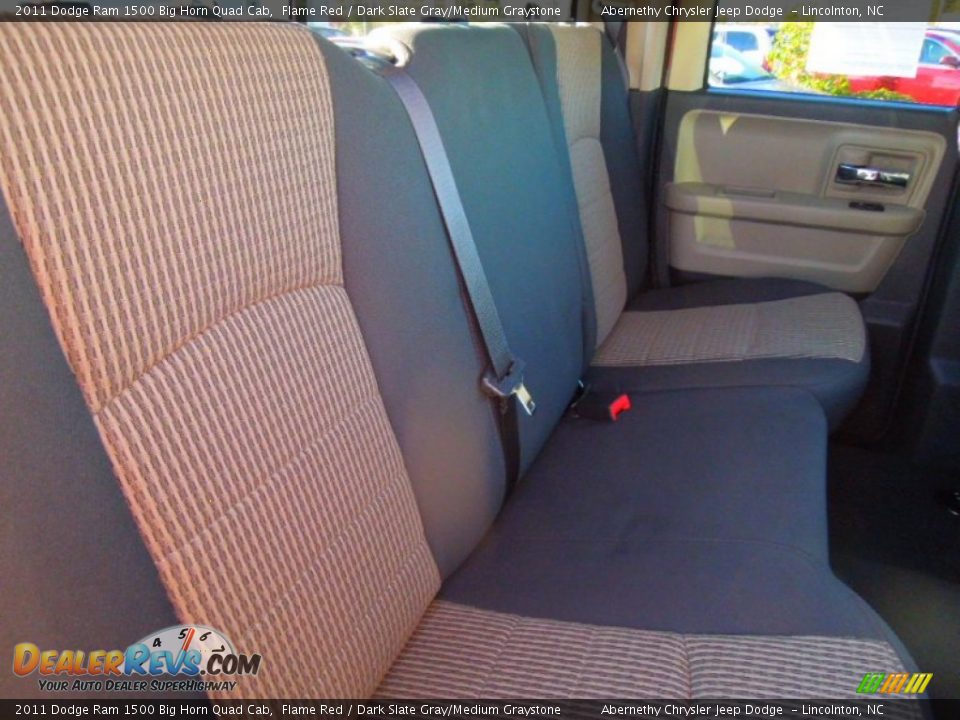 2011 Dodge Ram 1500 Big Horn Quad Cab Flame Red / Dark Slate Gray/Medium Graystone Photo #21
