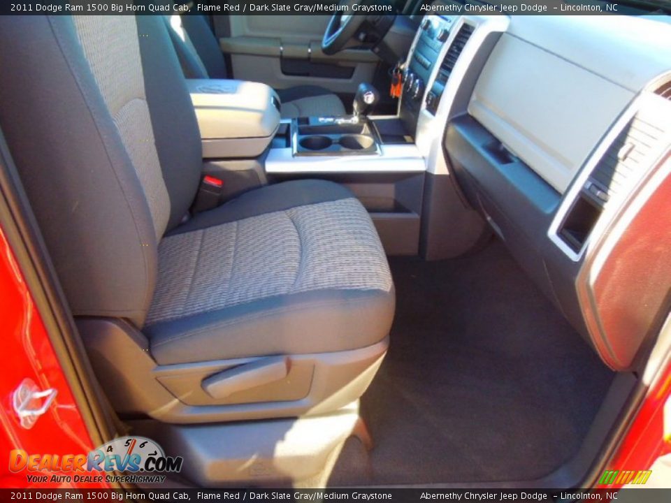 2011 Dodge Ram 1500 Big Horn Quad Cab Flame Red / Dark Slate Gray/Medium Graystone Photo #22