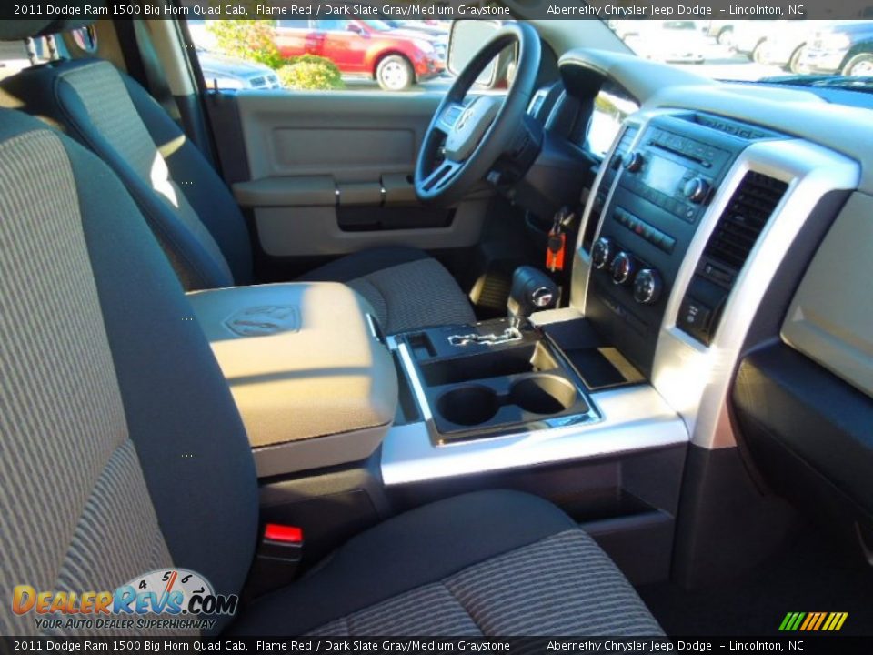 2011 Dodge Ram 1500 Big Horn Quad Cab Flame Red / Dark Slate Gray/Medium Graystone Photo #23