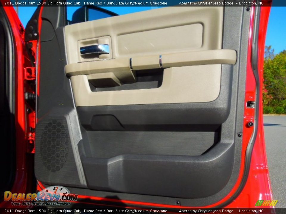 2011 Dodge Ram 1500 Big Horn Quad Cab Flame Red / Dark Slate Gray/Medium Graystone Photo #24