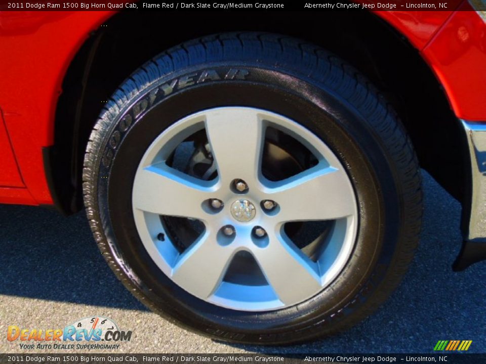 2011 Dodge Ram 1500 Big Horn Quad Cab Flame Red / Dark Slate Gray/Medium Graystone Photo #25