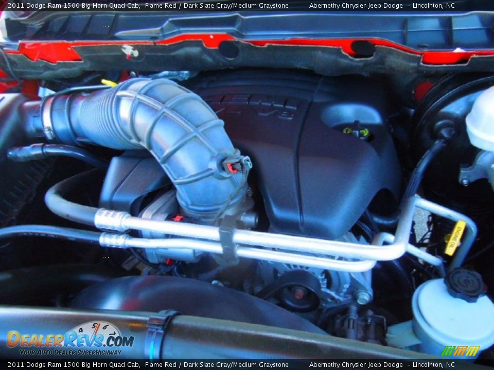 2011 Dodge Ram 1500 Big Horn Quad Cab Flame Red / Dark Slate Gray/Medium Graystone Photo #26