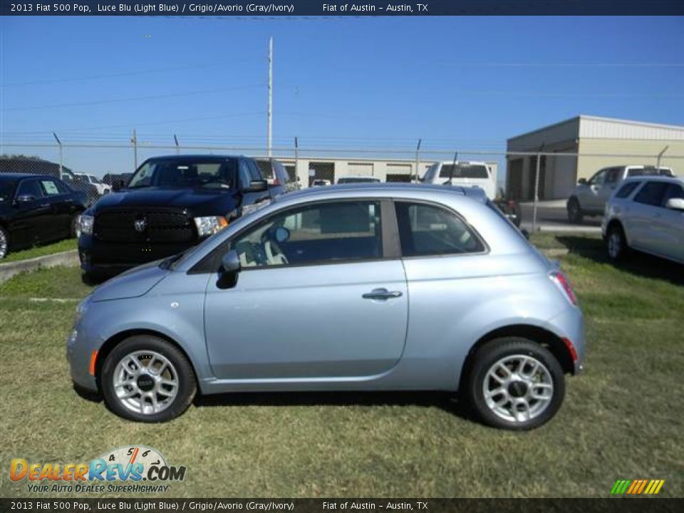 2013 Fiat 500 Pop Luce Blu (Light Blue) / Grigio/Avorio (Gray/Ivory) Photo #2