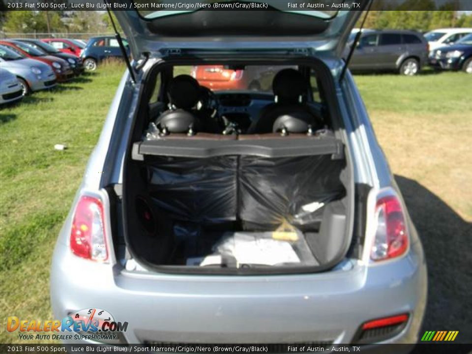 2013 Fiat 500 Sport Luce Blu (Light Blue) / Sport Marrone/Grigio/Nero (Brown/Gray/Black) Photo #4