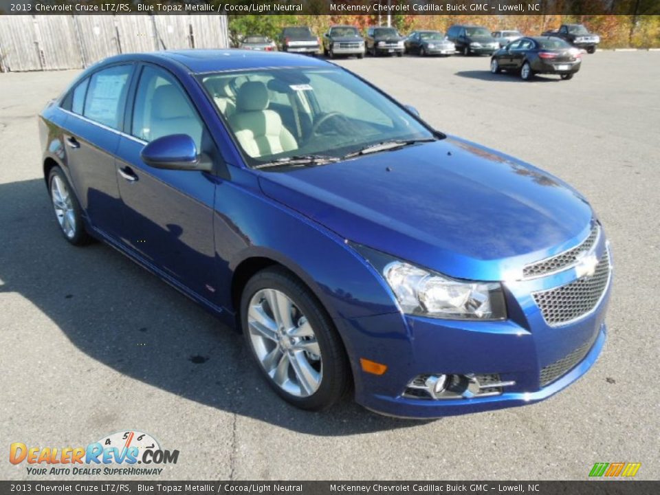 2013 Chevrolet Cruze LTZ/RS Blue Topaz Metallic / Cocoa/Light Neutral Photo #2