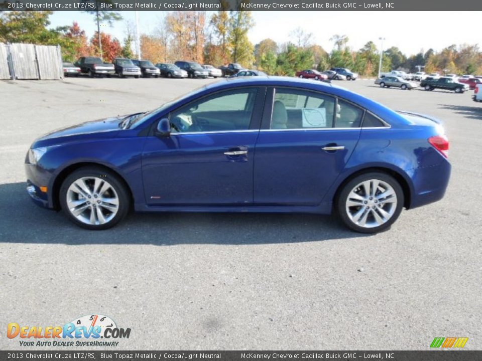 2013 Chevrolet Cruze LTZ/RS Blue Topaz Metallic / Cocoa/Light Neutral Photo #3