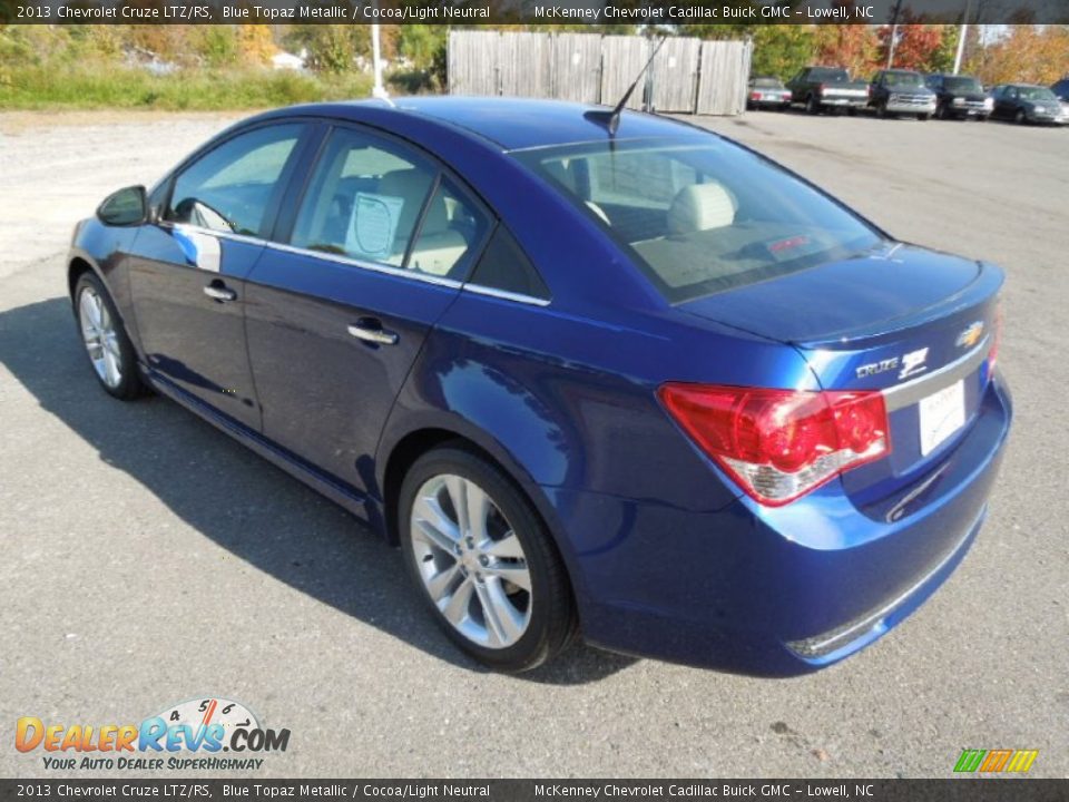 2013 Chevrolet Cruze LTZ/RS Blue Topaz Metallic / Cocoa/Light Neutral Photo #4
