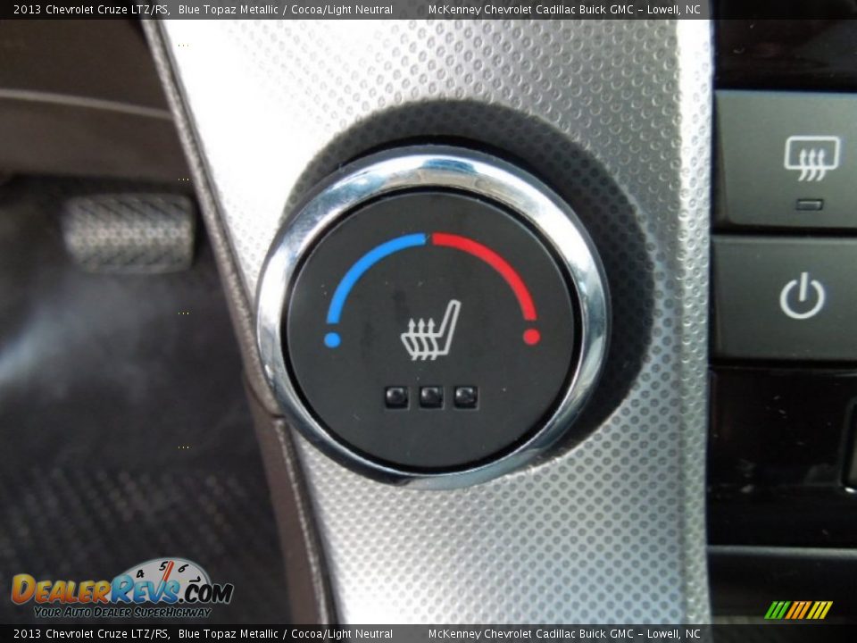 2013 Chevrolet Cruze LTZ/RS Blue Topaz Metallic / Cocoa/Light Neutral Photo #13
