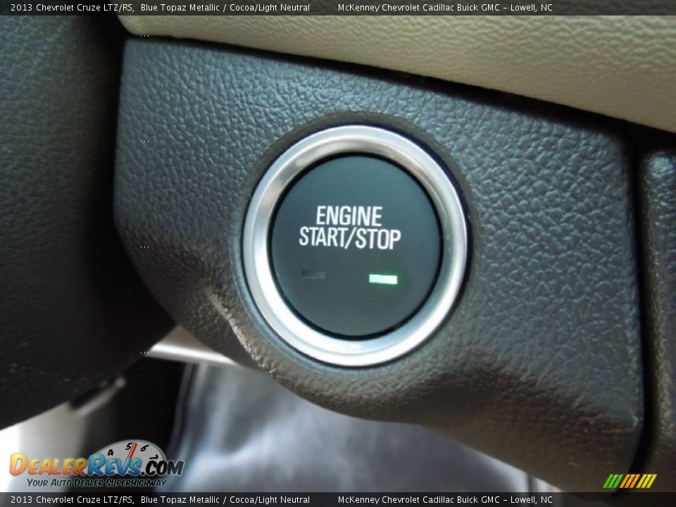 2013 Chevrolet Cruze LTZ/RS Blue Topaz Metallic / Cocoa/Light Neutral Photo #14