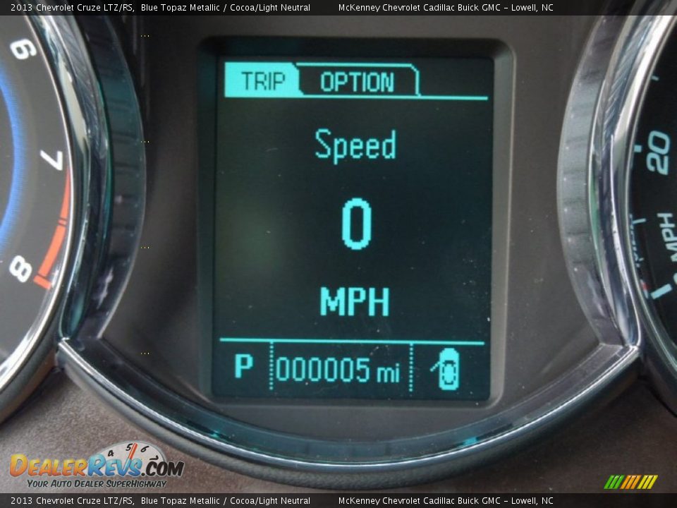 2013 Chevrolet Cruze LTZ/RS Blue Topaz Metallic / Cocoa/Light Neutral Photo #18